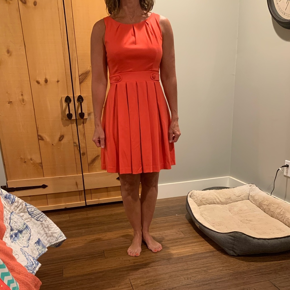 Elle Coral Sleeveless Dress